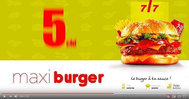 fast food hamburger vidéo marketing